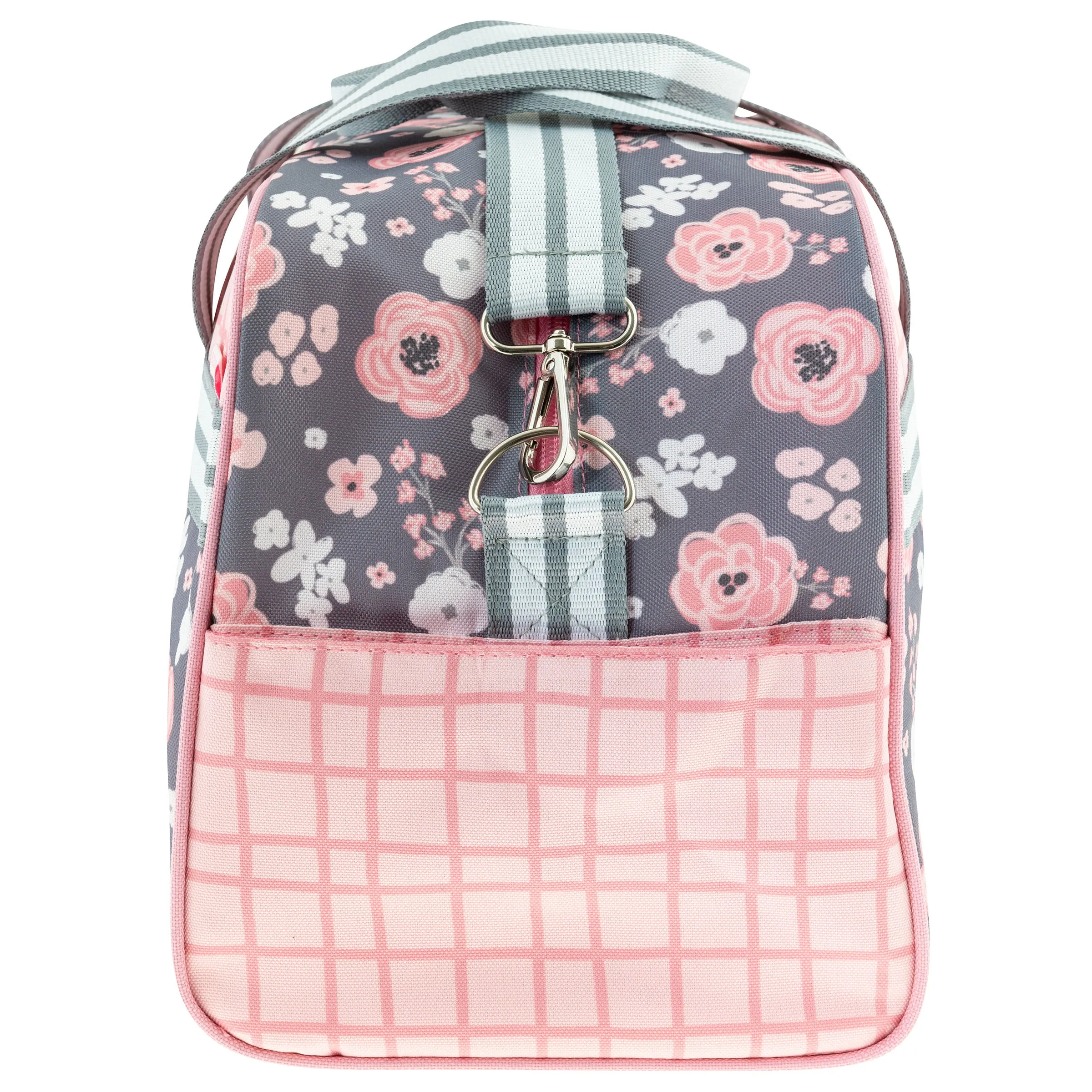 Stephen Joseph All Over Print Kid's Duffle Bag, Charcoal Flower