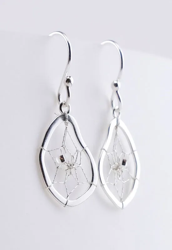 Sterling Silver Dreamcatcher Earrings