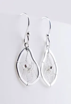 Sterling Silver Dreamcatcher Earrings
