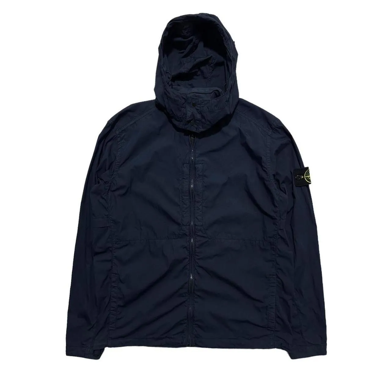 Stone Island Navy Foldable Hooded Overshirt