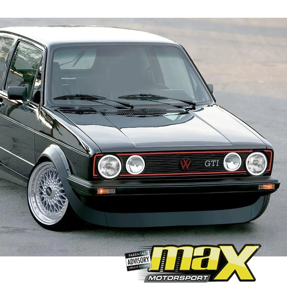 Suitable To Fit - VW Golf 1 Crystal CCFL Angel Eye Headlights Inner & Outers
