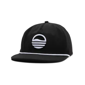 Sundaze Crushable Rope Hat | Black - White