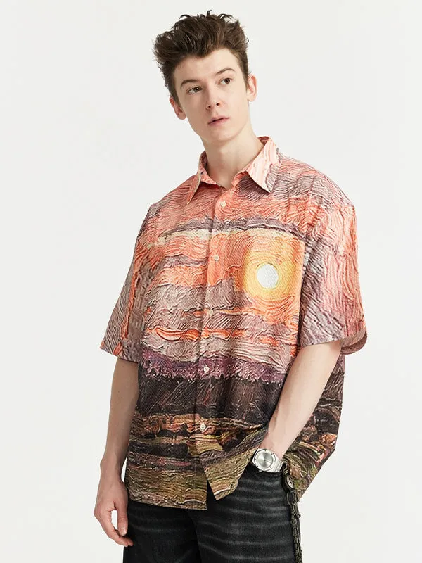 Sunset Seersucker Lightweight Shirt