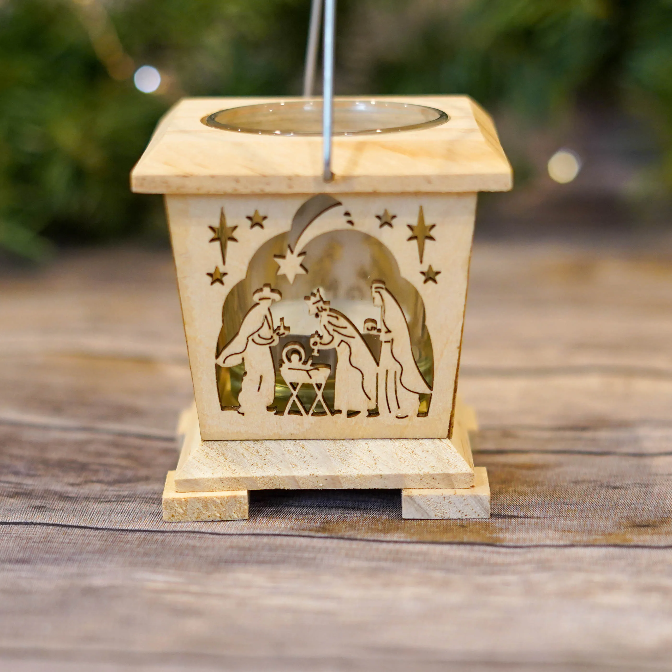Tea Light Lantern with 3 Kings and Shepherds