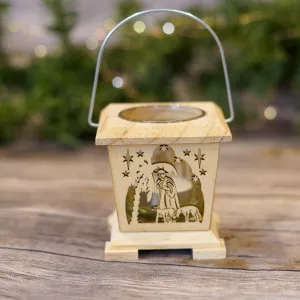 Tea Light Lantern with 3 Kings and Shepherds