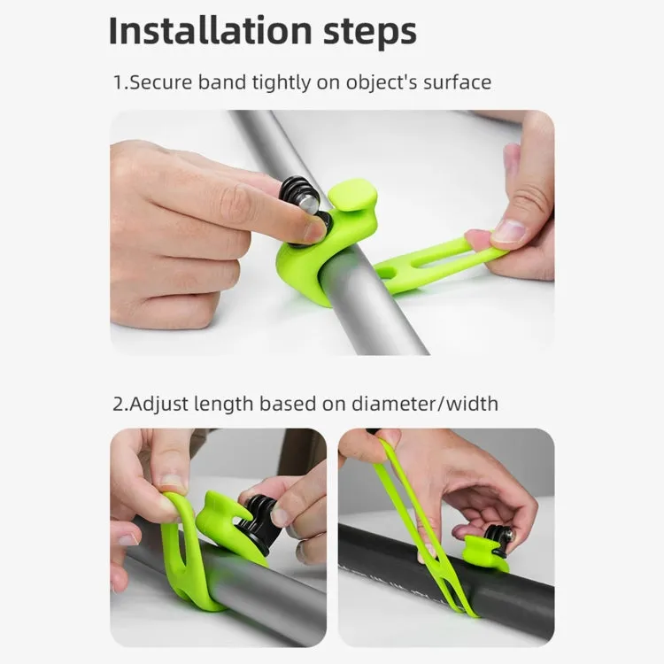 TELESIN TLQ-005 Elastic Quick Release Stand Multi-functional Fixed Silicone Strap Accessories(Grey)