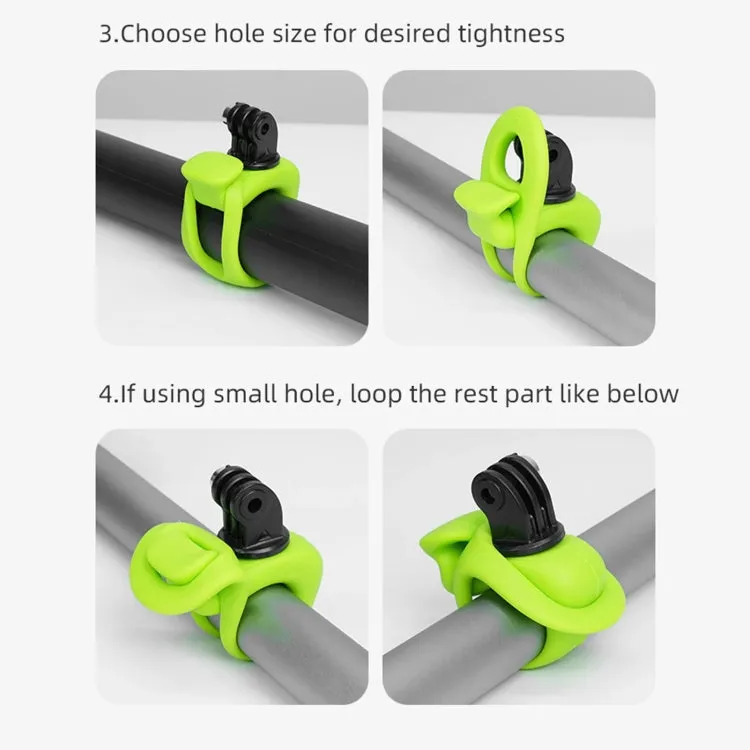 TELESIN TLQ-005 Elastic Quick Release Stand Multi-functional Fixed Silicone Strap Accessories(Grey)