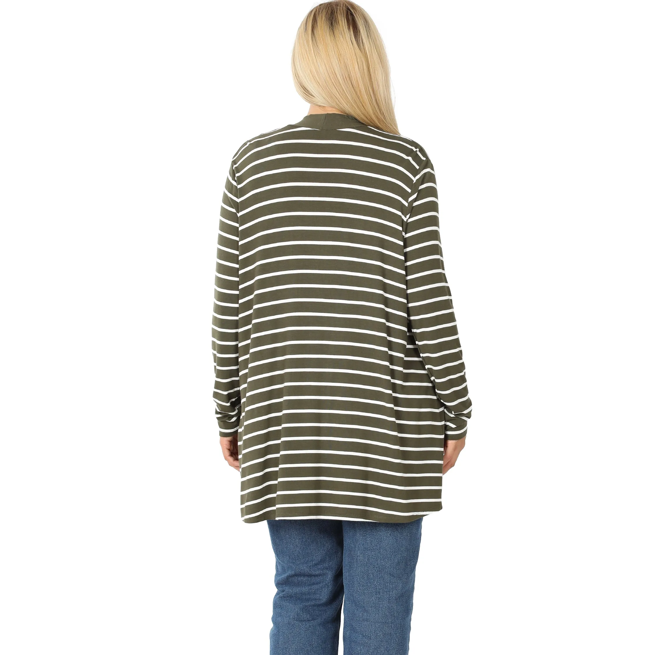 THE BEST :: Striped Cardigan :: CURVY GIRL