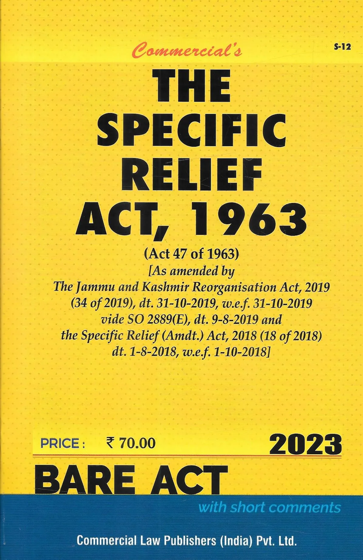 The Specific Releif Act, 1963