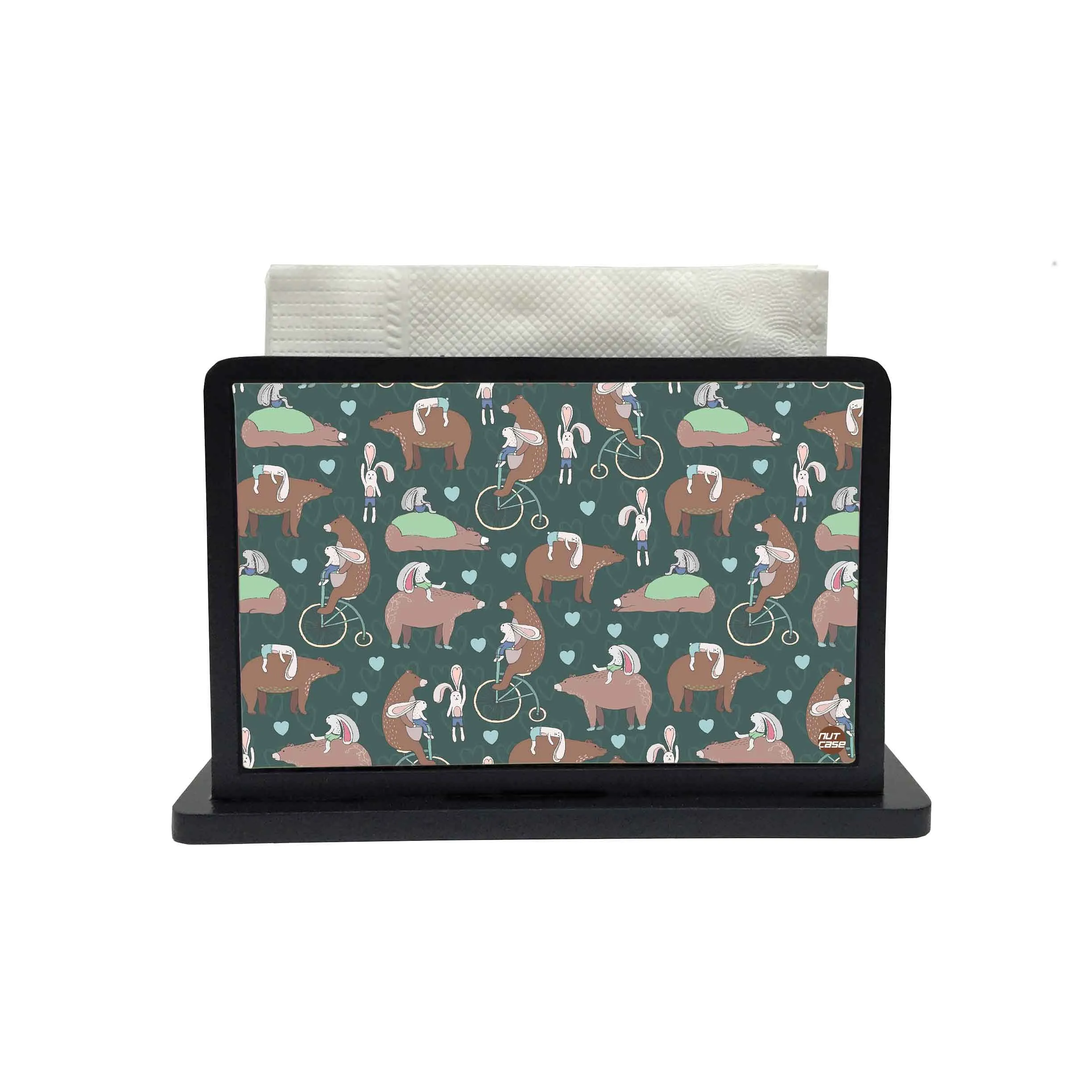 Tissue Holder Paper Napkin Stand -  BEARS AND WOODS