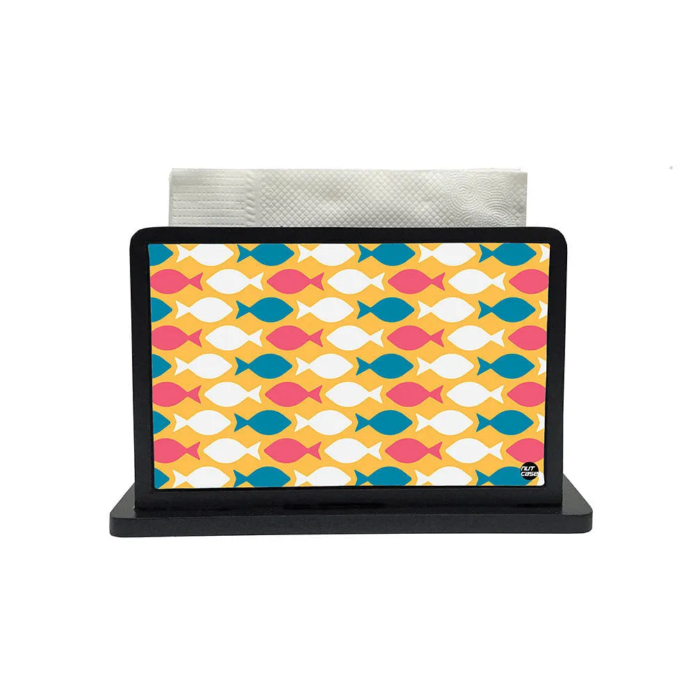 Tissue Holder Paper Napkin Stand - Fish Pink And Blue
