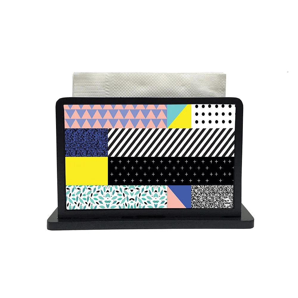 Tissue Holder Paper Napkin Stand - Pattern Black