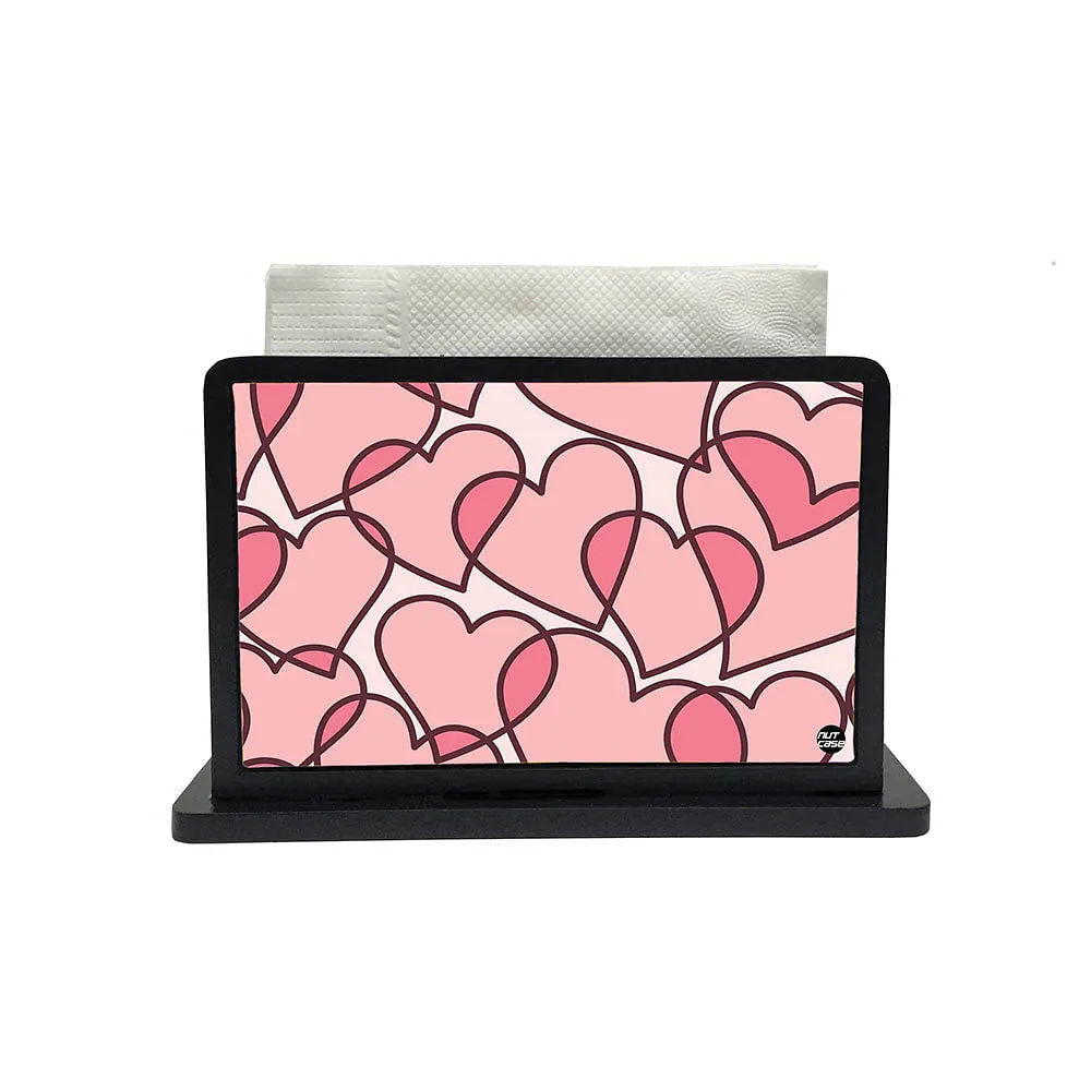 Tissue Holder Paper Napkin Stand - Pink Heart