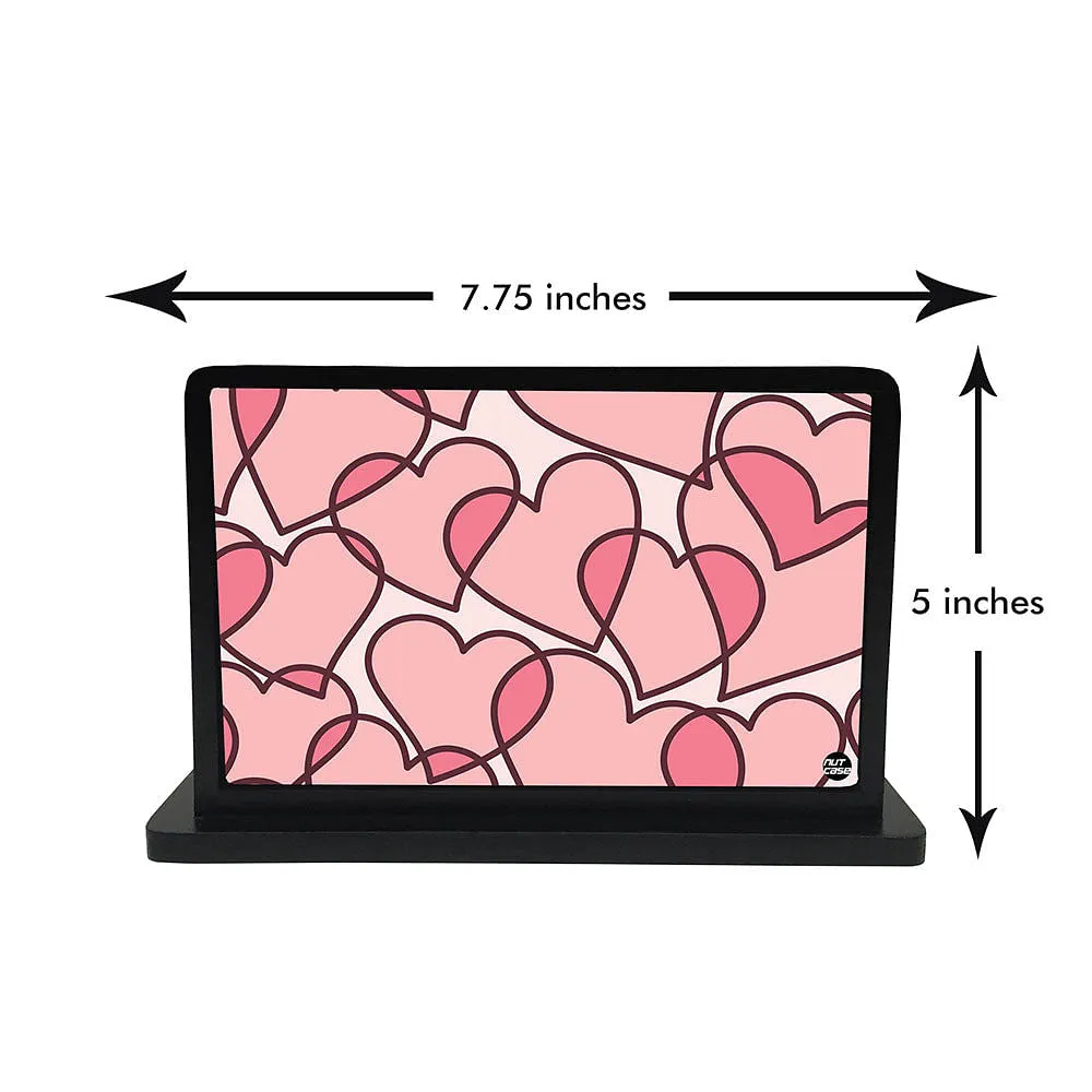 Tissue Holder Paper Napkin Stand - Pink Heart