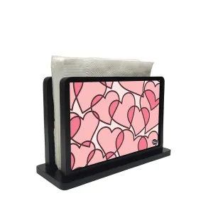 Tissue Holder Paper Napkin Stand - Pink Heart