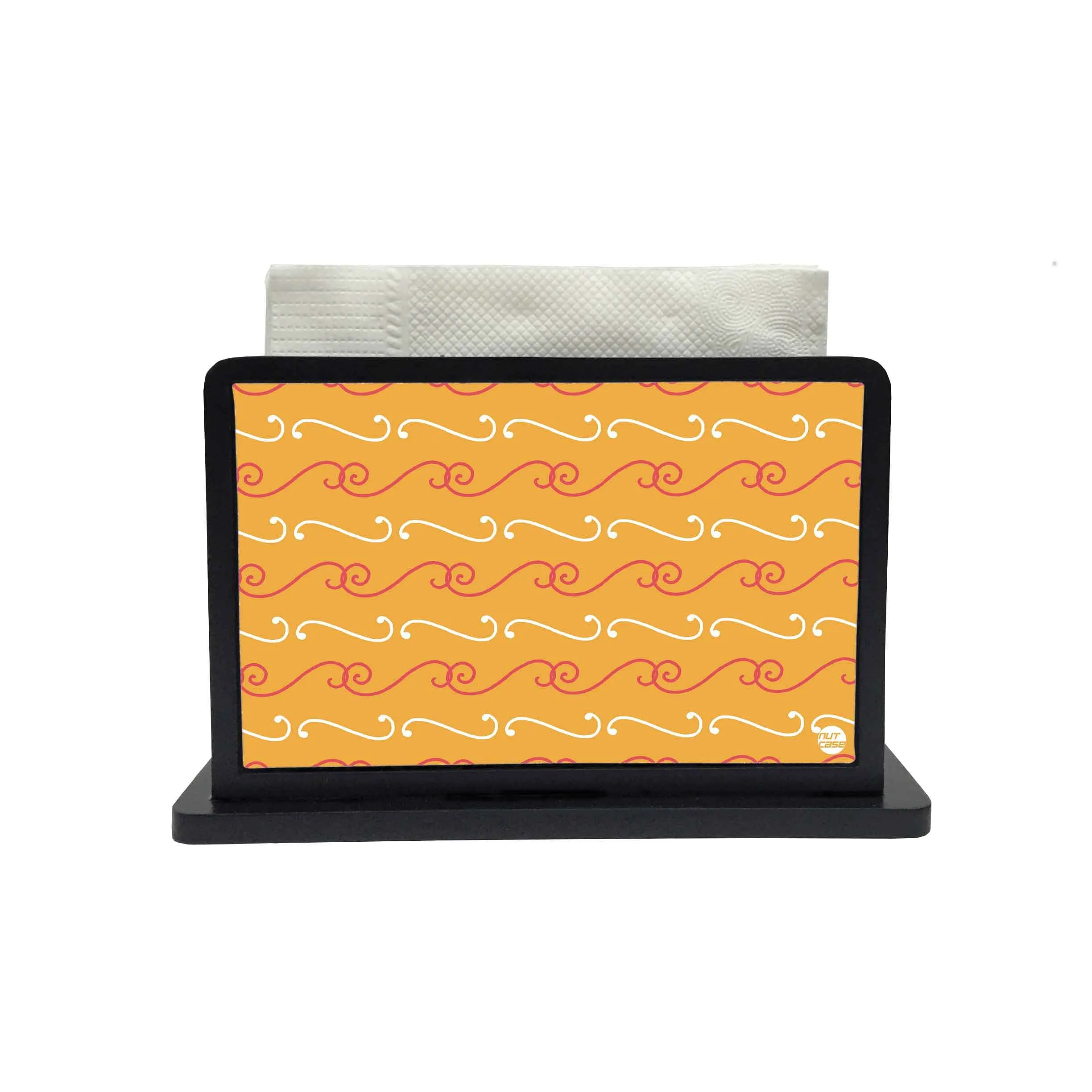 Tissue Paper Napkin Holder Stand - Ethnic Pattern Orange