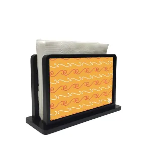 Tissue Paper Napkin Holder Stand - Ethnic Pattern Orange