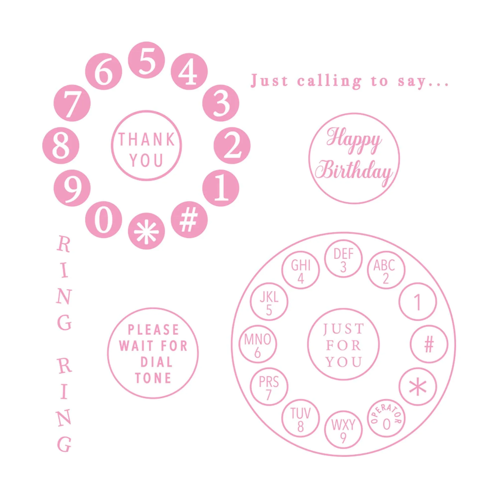 Tonic Studios - Vintage Telephone Stamp Set - 4915E