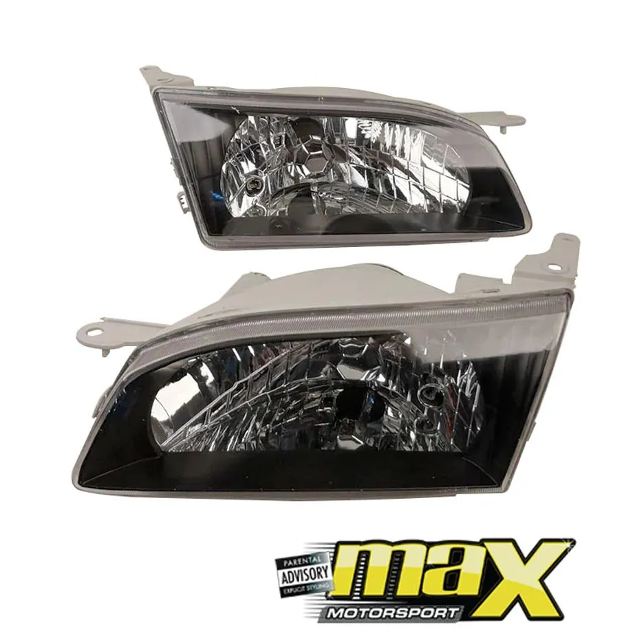 Toyota Corolla RXi (99-02) Crystal Black Headlight With Corner Lamps