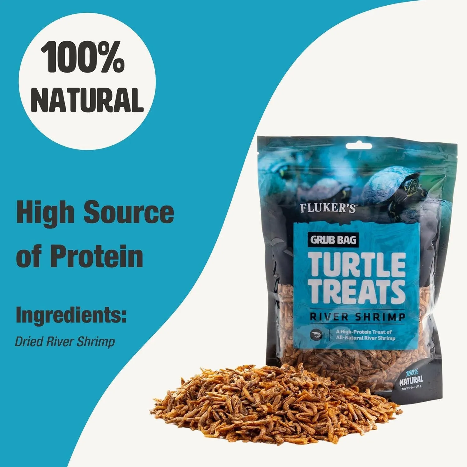 Turtle Treat - Freshwater River Shrimp - 12oz
