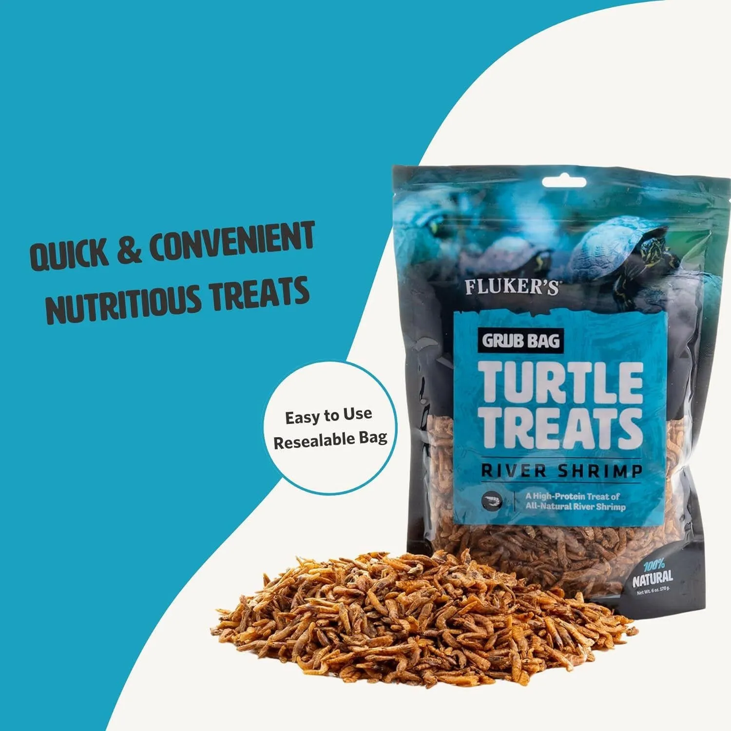 Turtle Treat - Freshwater River Shrimp - 12oz