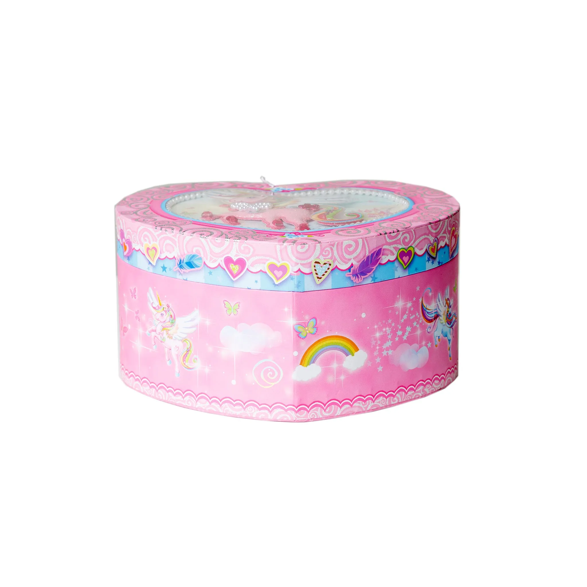 Unicorn Heart Shaped Musical Jewelery Box