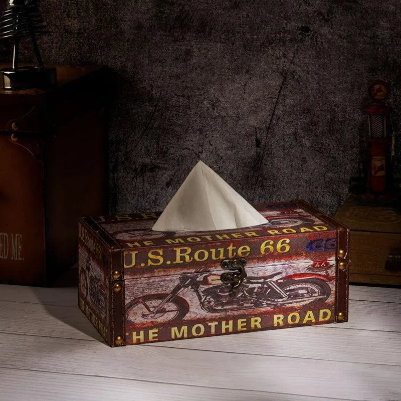 Us Route 66 Tissue Box