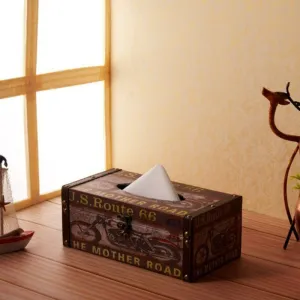 Us Route 66 Tissue Box