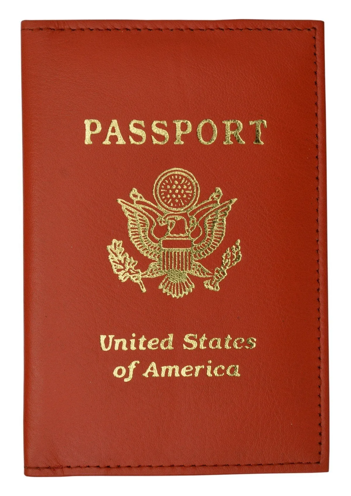 Vegan Leather USA Logo Passport Holder - Purple