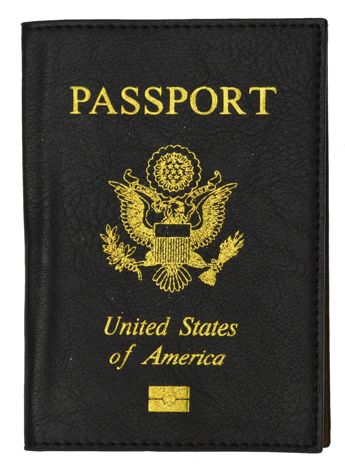 Vegan Leather USA Logo Passport Holder - Purple