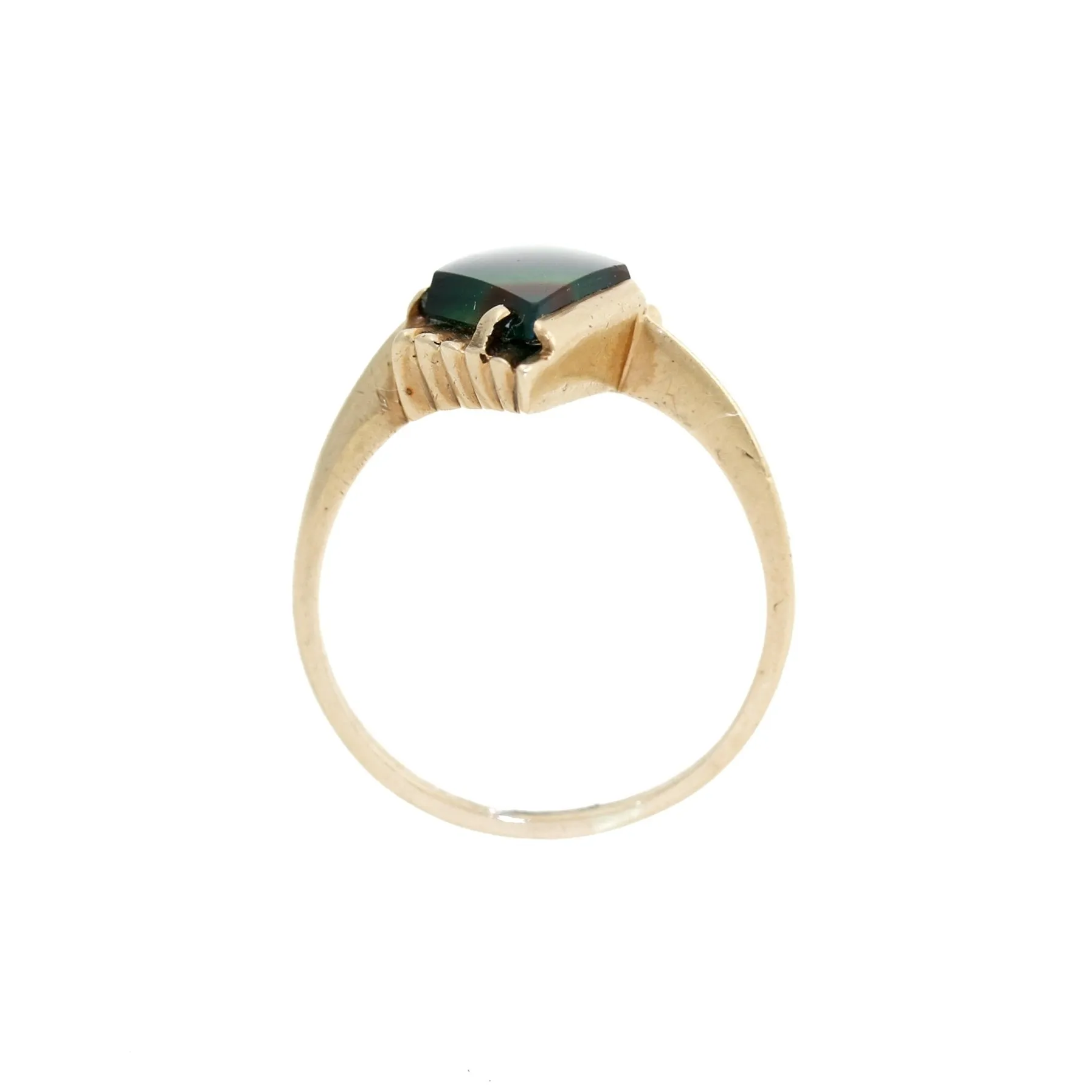 Vintage 10K Gold Fluorite Ring 7