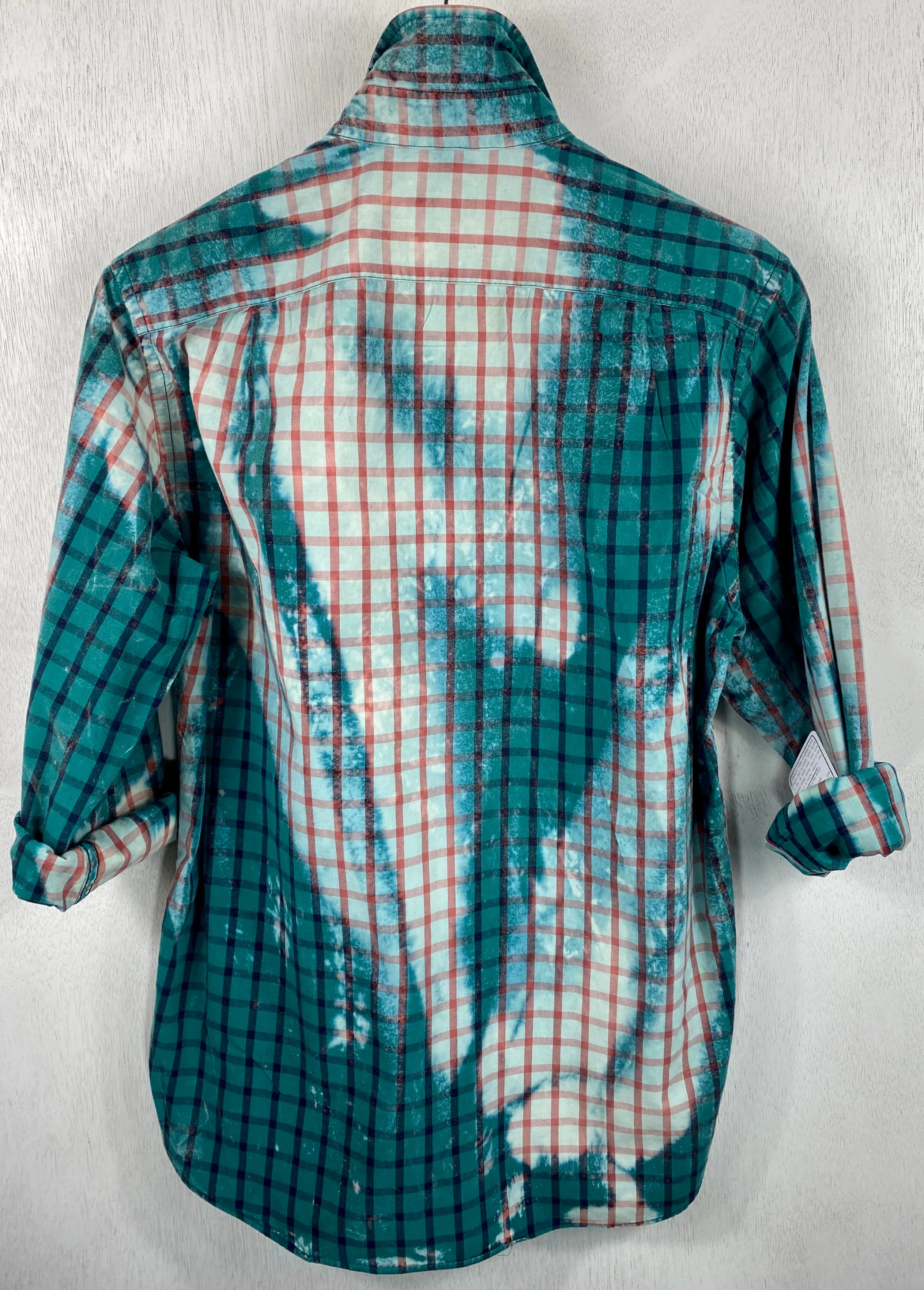 Vintage Teal, Light Blue and Dusty Rose Size Small