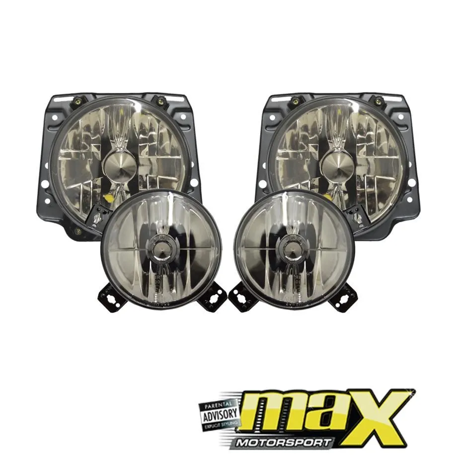VW Golf Mk2 Crystal Smoked Headlights (Outers)