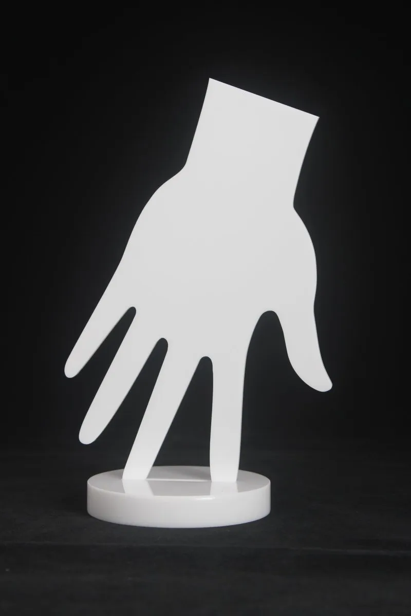 White Acrylic Jewellery Stand - Ring Display Stand - Bracelet Display Stand