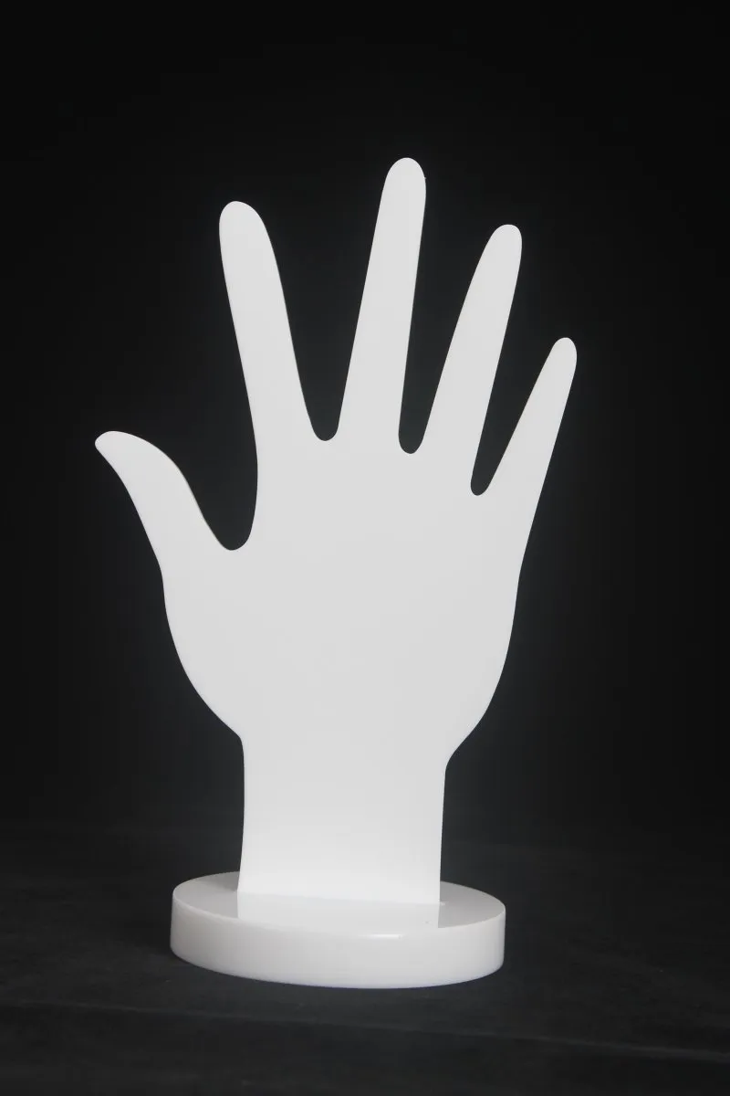 White Acrylic Jewellery Stand - Ring Display Stand - Bracelet Display Stand