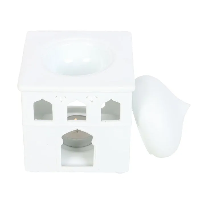 WHITE MOSQUE OIL/WAX/INCENSE BURNER