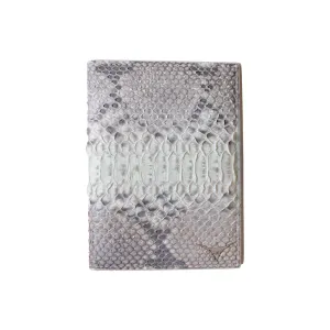 WHITE PYTHON SNAKESKIN PASSPORT HOLDER