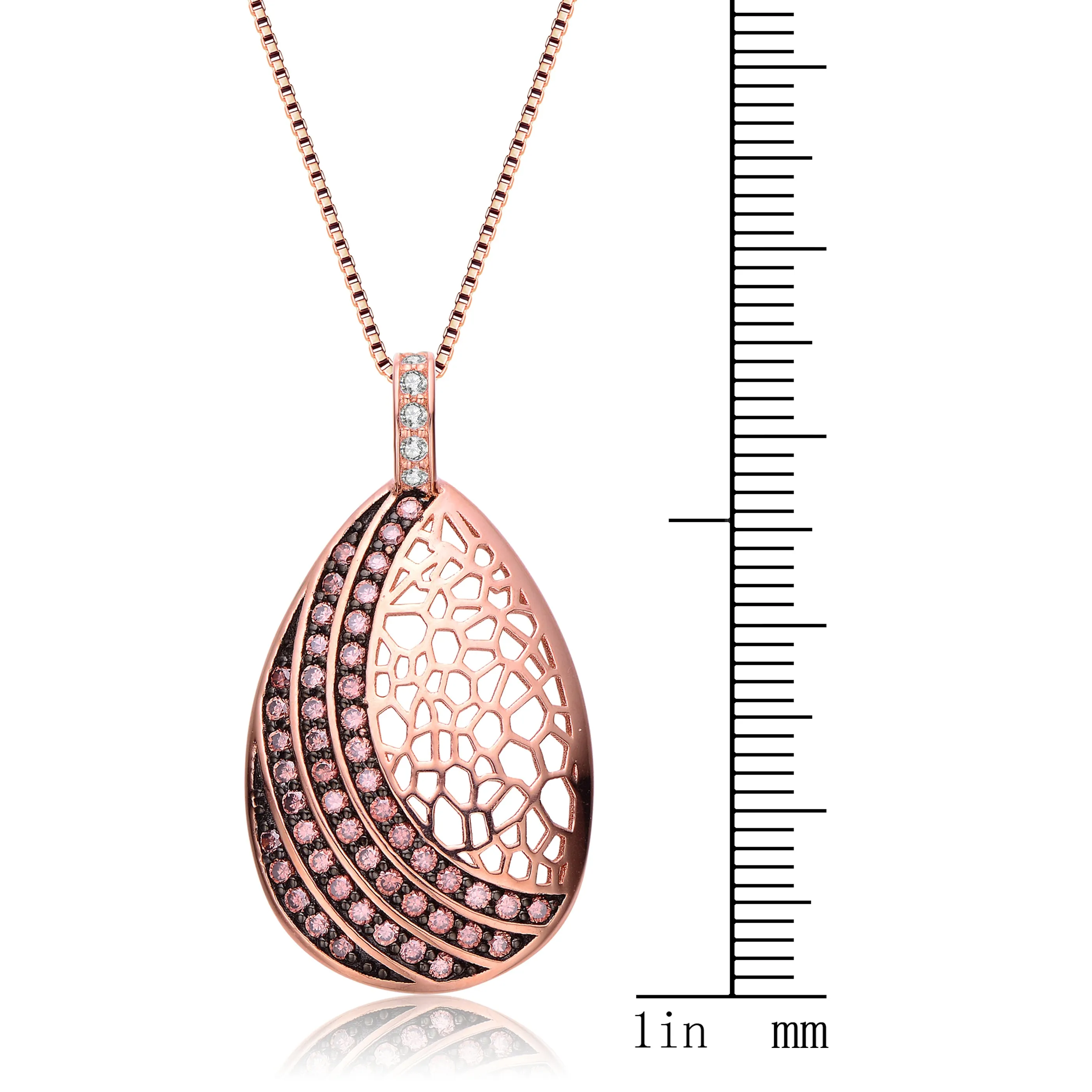 Yvonne Drop Pendant with Pave-Set Cubic Zirconia Last Pair