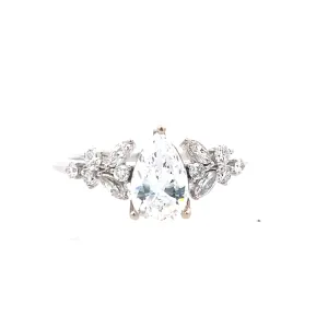 Zeghani White Gold Mixed Diamond Engagement Ring